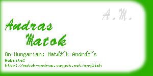 andras matok business card